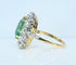 Bague 52 Bague marguerite en or 18 carats, émeraude 3,49 ct et diamants 58 Facettes AB567