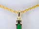 Pendentif Gold pendant with diamonds and emerald 58 Facettes 2141