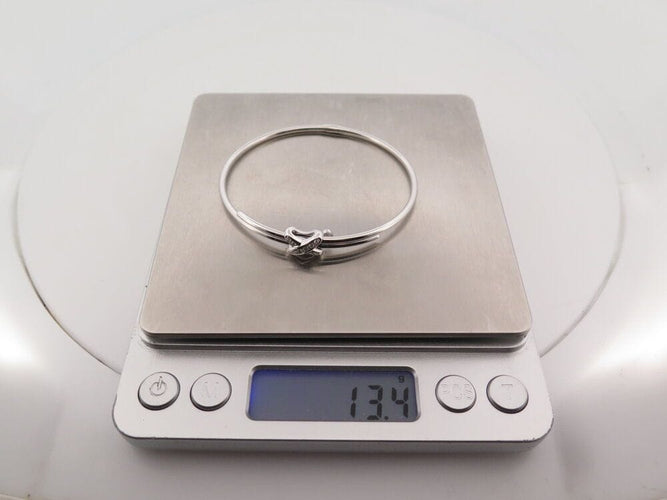 Bracelet bracelet CHAUMET jonc jeux de liens en or blanc 18k 13.4gr diamants 58 Facettes 265471