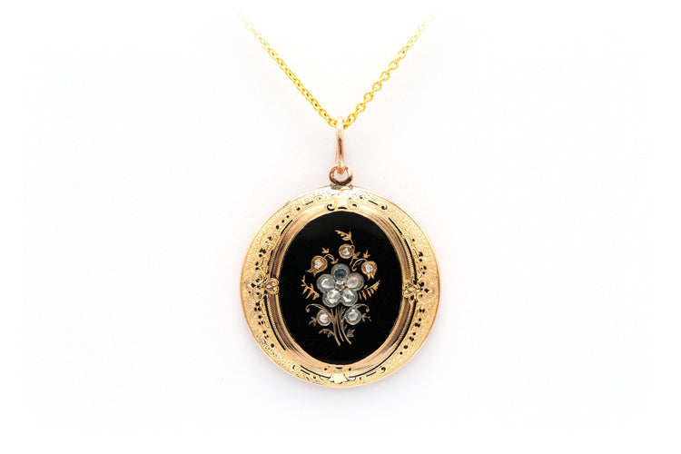 Pendentif Pendentif Napoléon III en or jaune serti de diamants et d'émail 58 Facettes B629