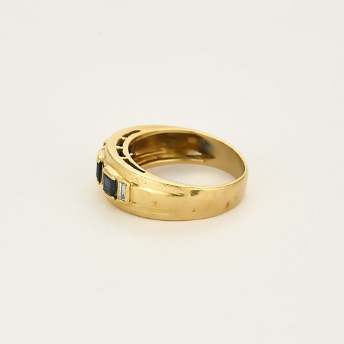 Bague 58,5 Bague en or jaune, saphirs et diamants 58 Facettes MEA4823X2