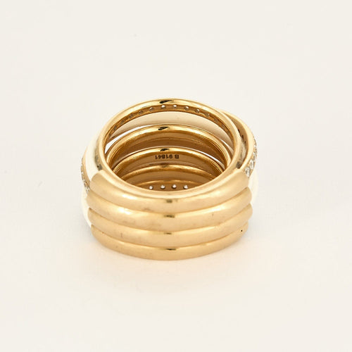 Bague 53 DE GRISOGONO - Bague Allegra en or rose céramique blanche et diamants 58 Facettes