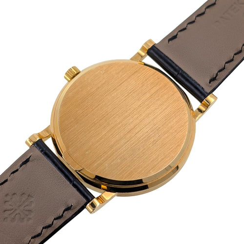 Montre Patek Philippe - Montre Calatrava Date 3802 FULL SET Automatic Gold Caliber 315 Geneva Seal Clous de Paris 3802/200J-001 + Box + Papers 58 Facettes