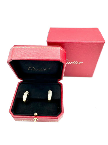 Boucles d'oreilles CARTIER. Boucles d'oreilles vintage or et diamants 58 Facettes