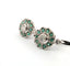 Boucles d'oreilles Boucles d'oreilles en platine avec émeraudes et diamants 58 Facettes