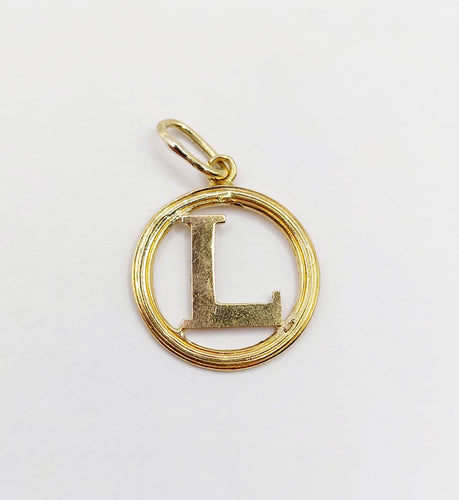 Pendentif Pendentif vintage art nouveau or jaune Lettre L 58 Facettes A05553