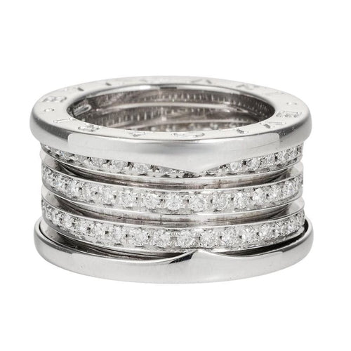 Bague 50 BULGARI - Bague B.Zero1 en or blanc et diamants 58 Facettes