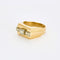 Bague 51 Bague Tank diamants or jaune et platine 58 Facettes