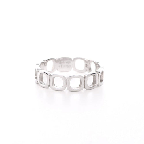Bague 50 DINH VAN - Bague or blanc et diamants 58 Facettes 99868