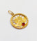 Pendentif Médaille mois de naissance Juillet or jaune et pierre rouge (circa 1900) 58 Facettes A06346
