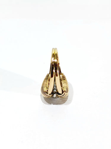 Bague 58 Bague Spirales or et Diamants 58 Facettes