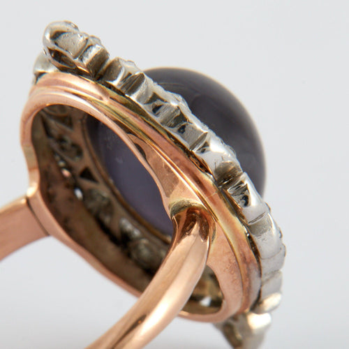 Bague 55 Bague ancienne saphir étoilé 58 Facettes