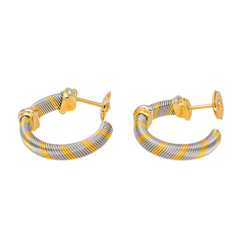 Boucles d'oreilles Cartier Boucles d'oreilles Créoles  Or jaune, Acier 58 Facettes 4478227CN