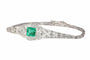 Bracelet Bracelet Art déco raffiné des années 1920, émeraude et diamants – Sophistication intemporelle 58 Facettes 25014-0038