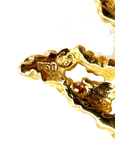 Broche GILBERT ALBERT. Broche or jaune 18K 58 Facettes