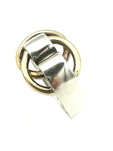 Bague 52 HERMES/GAETAN DE PERCIN. Bague vintage argent et or jaune 18K 58 Facettes