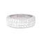 Bague 53 Bague pavage or blanc, diamants princesse. 58 Facettes 33993