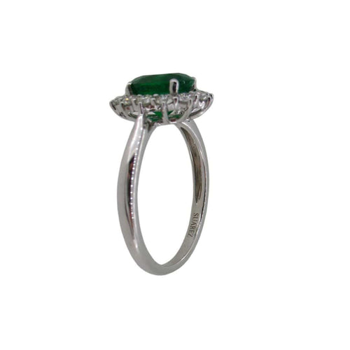 Bague Bague avec émeraude et diamants 58 Facettes