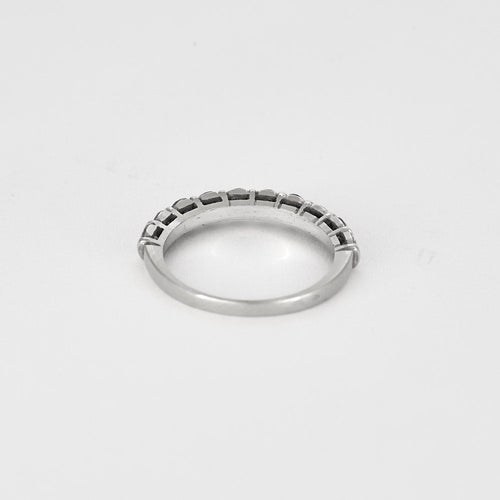 Bague 53 Demi-Alliance en or blanc et diamants 58 Facettes PER0261X3