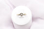 Bague 50 Bague solitaire fleur en or blanc et diamant 0,10 ct 58 Facettes 240183