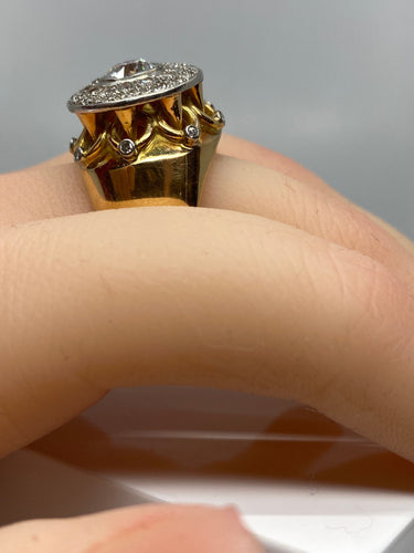 Bague 58 Bague Vintage 1960 Or Jaune, Platine & Diamants 58 Facettes AB12