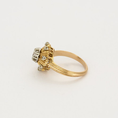 Bague 51 Bague en or rose 18K et platine 58 Facettes ALE42612