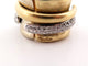 Bague 55 bague POMELLATO tubulaire large t55 or jaune blanc 18k 34gr diamants 0.9ct 58 Facettes 267204
