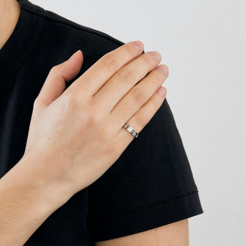 Bague 46 GUCCI - Bague Icon or gris et diamants 58 Facettes GAW14