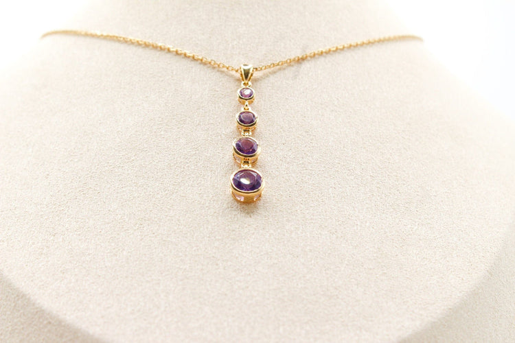 Pendentif Pendentif or jaune et améthystes 58 Facettes 250495