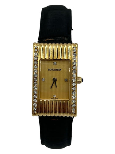Montre Boucheron Reflet Small Or Jaune et Diamants 58 Facettes