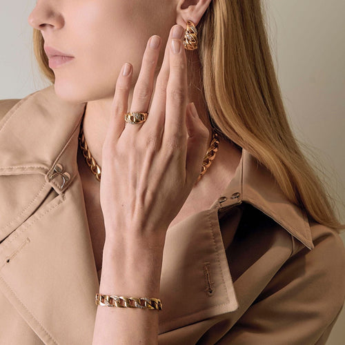 CARTIER, GEORGES L'ENFANT - BERGAMO - Ring van geelgoud en diamanten 