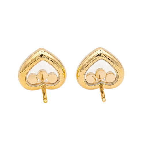 Boucles d'oreilles Chopard Boucles d'oreilles Happy diamonds Or jaune Diamant 58 Facettes 3951646CN