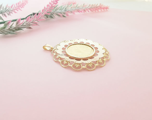 Pendentif Pendentif pièce or de 20 Frs Napoléon III tête nue 1858 58 Facettes AA 1641