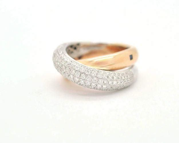 Anello Wagner oro bianco e rosa 58 Facettes 8730