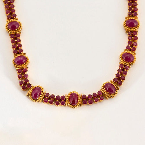 Collier Collier Rivière Rouge or jaune, rubis 58 Facettes LP959/14
