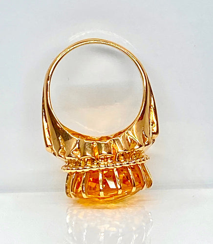 Bague 53 Bague en or jaune, topaze 58 Facettes AB595bis