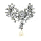 Broche Grâce géorgienne : broche en diamants et perles, vers 1740 58 Facettes 20169-0046