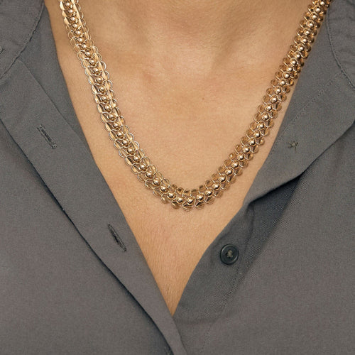 Collier Collier en or rose 18 carats 58 Facettes CAN1205