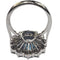 Bague 55 Bague LADY DI Cluster en or blanc, topaze bleu ciel et diamants 2,5 ct 58 Facettes Q876A