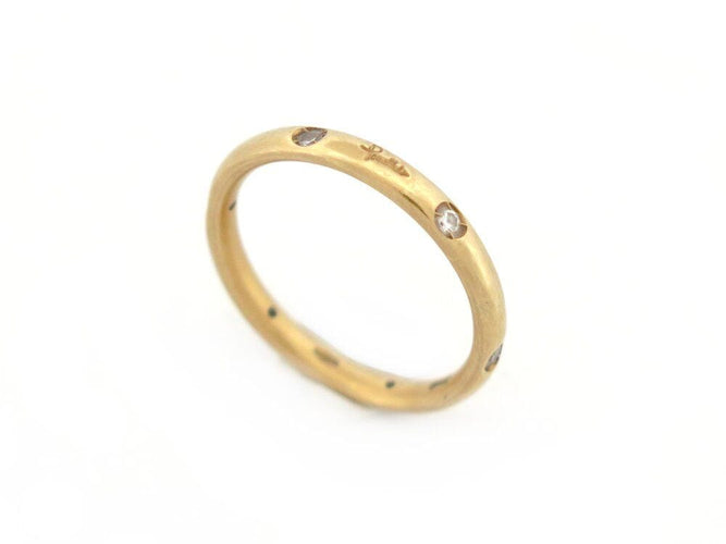 Bague 52 bague POMELLATO alliance lucciole a.a104/b7 en or jaune 18k 6 diamants t52 58 Facettes 266328