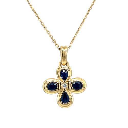 Pendentif Pendentif or jaune Diamant et Saphirs 58 Facettes 12065/19