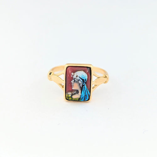 Bague 54 Bague or jaune et émail 58 Facettes 31134