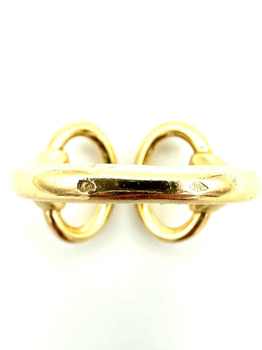 Bague 54-55 HERMES. Collection "Nausicaa", bague or jaune 18K 58 Facettes