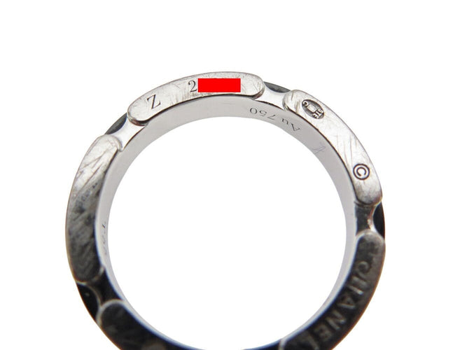 Bague 55 bague CHANEL ultra pm j3092 t55 en or blanc 18k ceramique noire 58 Facettes 271539