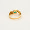 Bague 52 Bague bandeau or jaune, émeraude 58 Facettes GU220