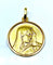 Pendentif Médaille en or jaune 18 carats : profil de la Vierge 58 Facettes AB295