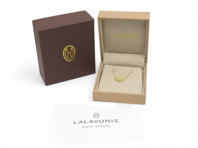 Collier collier ILIAS LALAOUNIS rosette 526005 diamants 0.02ct en or jaune 18k 58 Facettes 270148