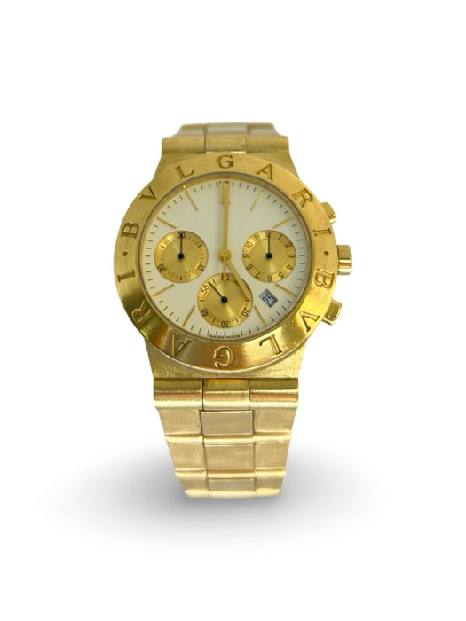 Montre BULGARI - Diagono Chronograph or jaune 58 Facettes