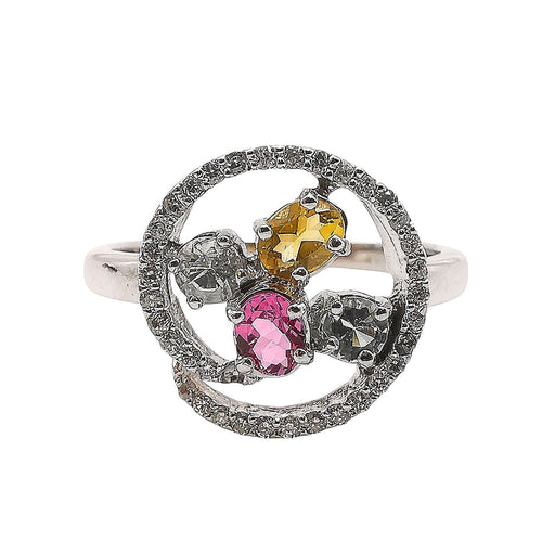 Bague Bague pierres précieuses & diamants 58 Facettes