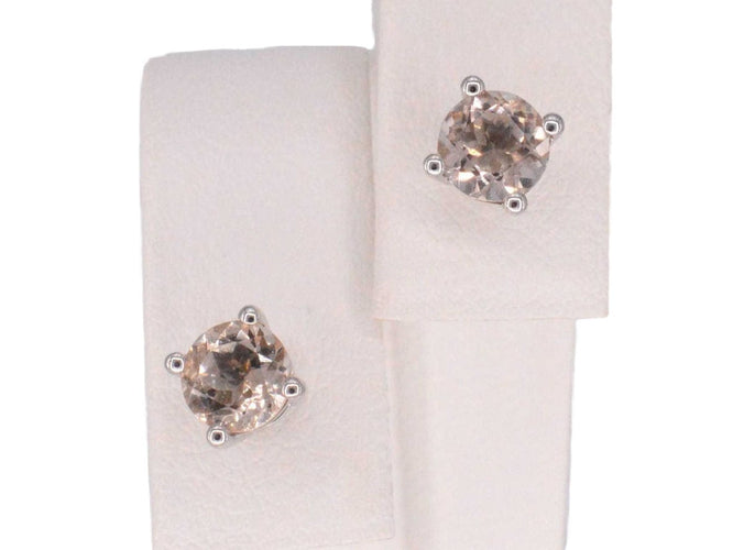 Boucles d'oreilles Boucles d'oreilles en or blanc avec morganite 58 Facettes 2195